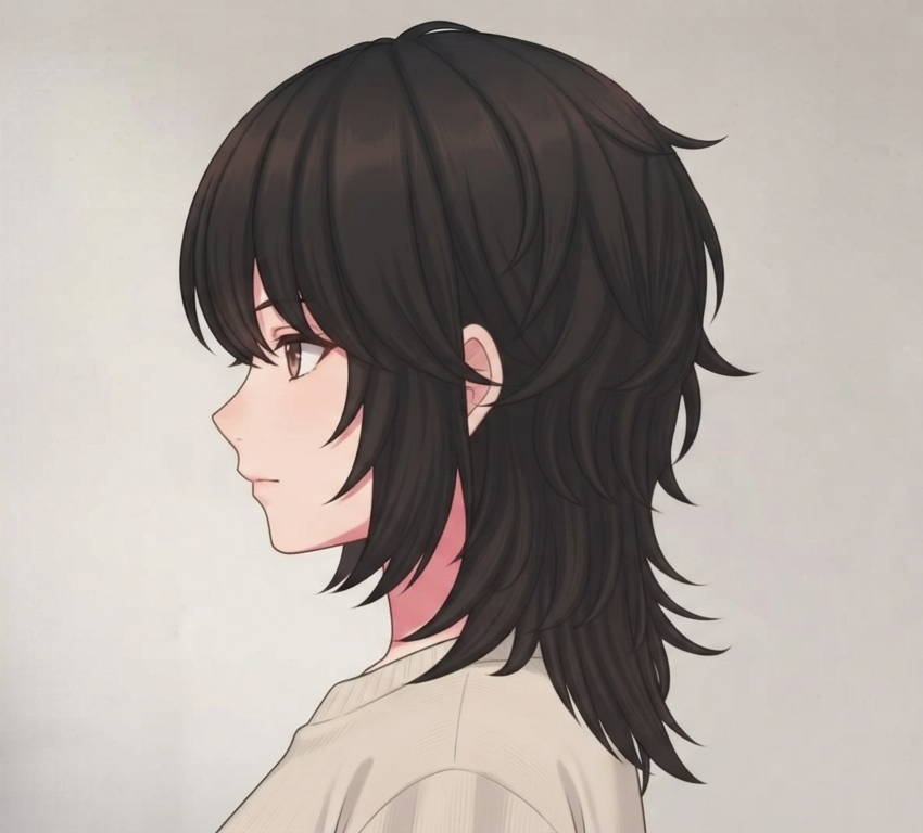 Female · Wolf Cut · Left Side